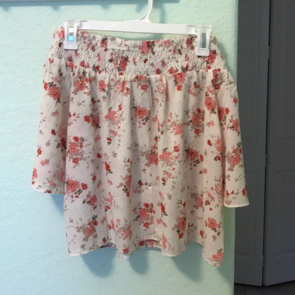 Off the shoulder floral top